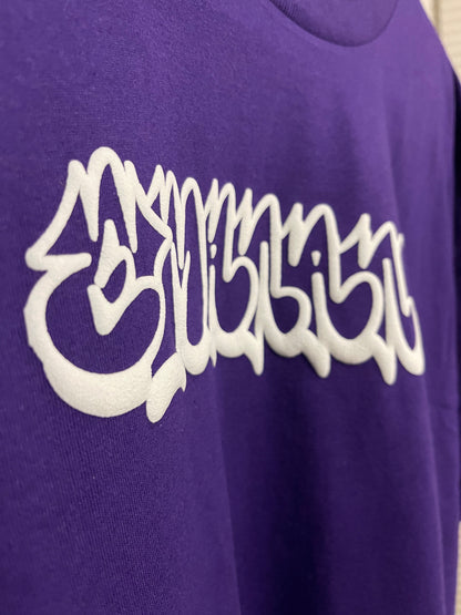 "Emanant" Bubble Print Graffiti Glow in the Dark - Purple - XL