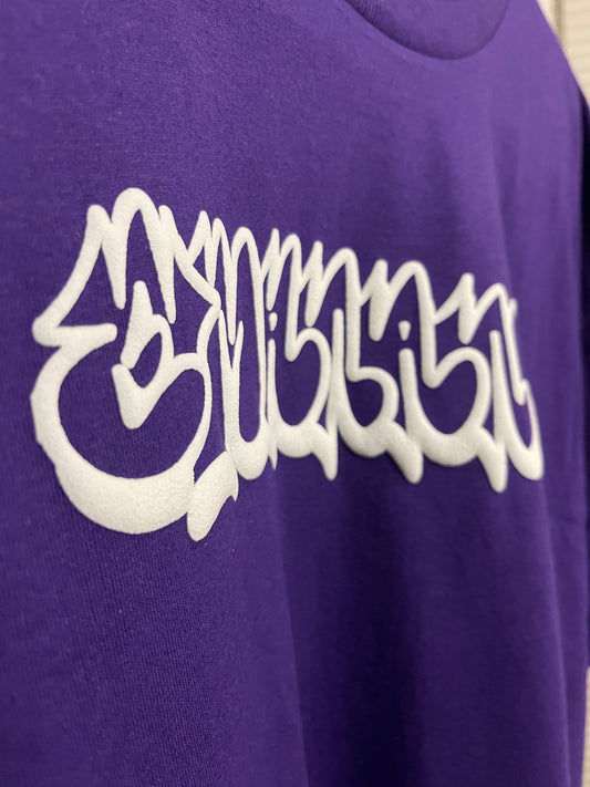 "Emanant" Bubble Print Graffiti Glow in the Dark - Purple - XL