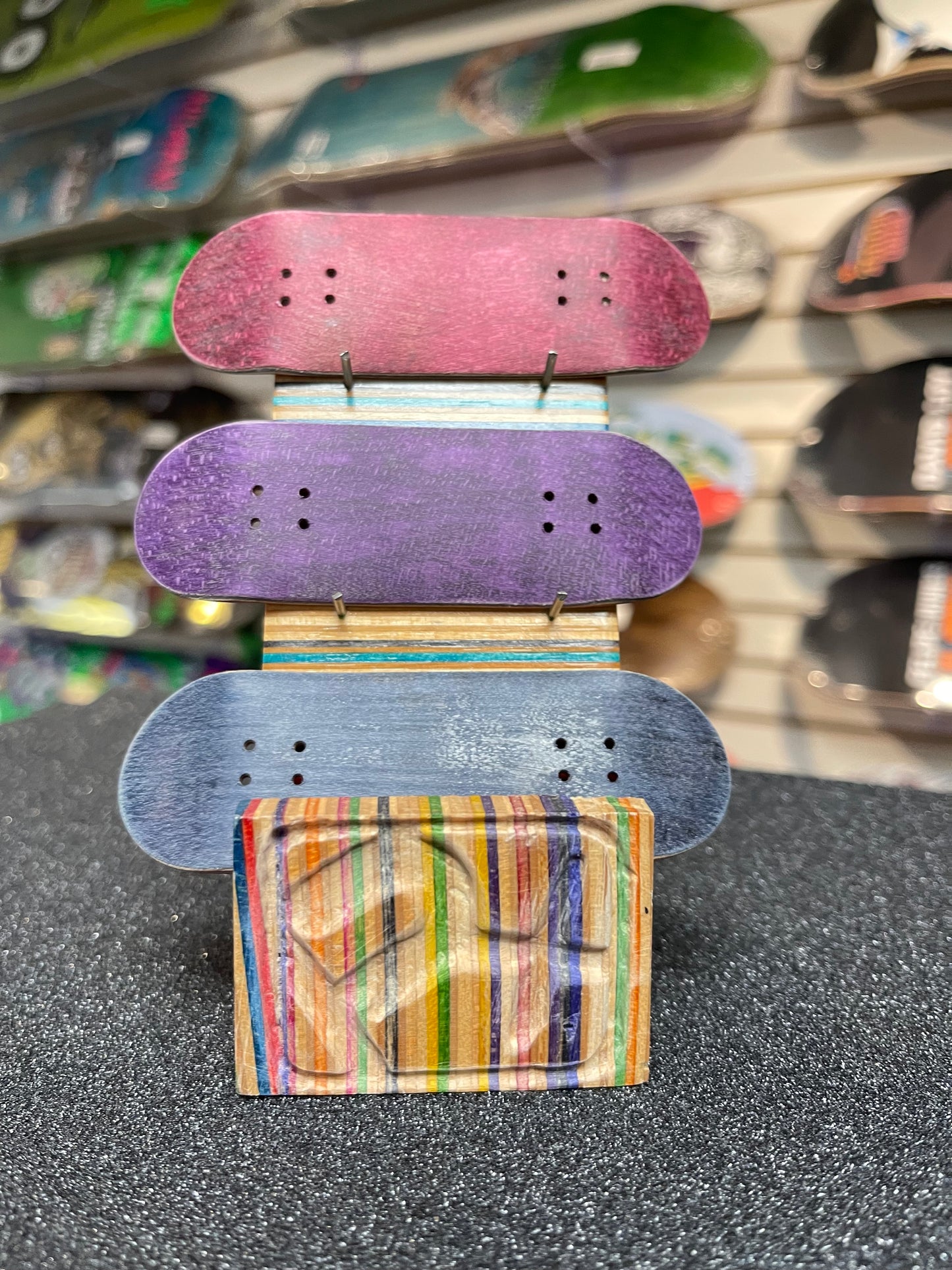 Custom Hand Engraved Fingerboard Display