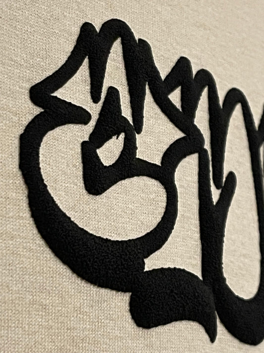"Emanant" Bubble Print Graffiti - Bone - L