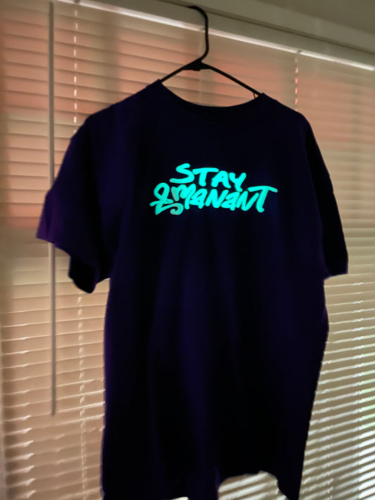 "Stay Emanant" Glow in the Dark - Purple - L