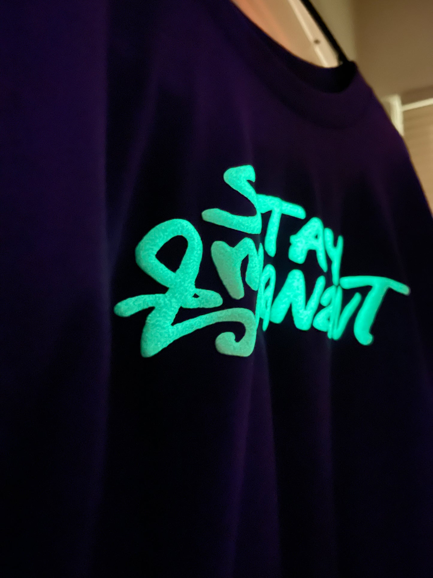 "Stay Emanant" Glow in the Dark - Purple - L