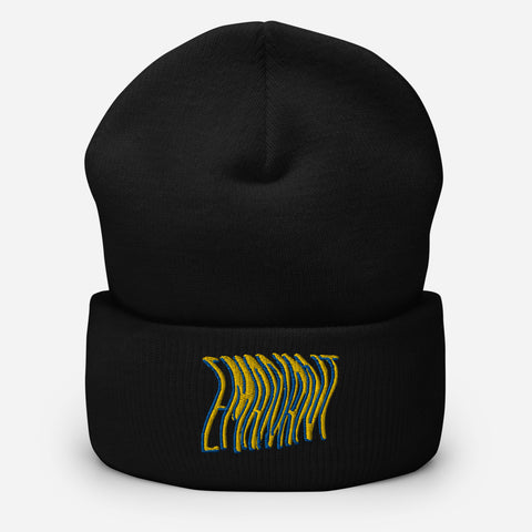 Wavy Embroidered Beanie